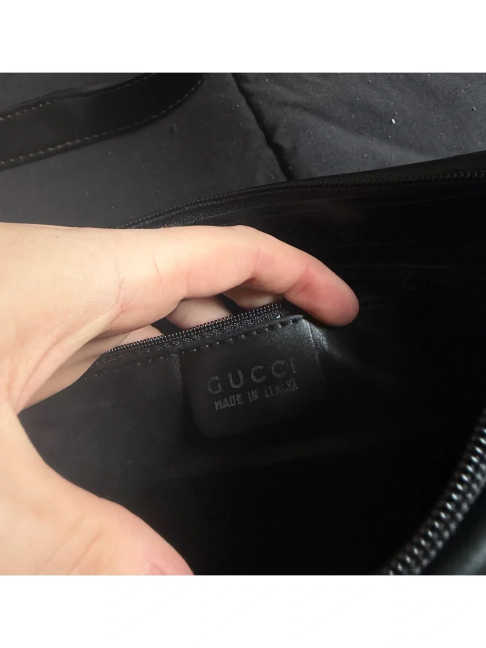 Black Smooth Leather Messenger Bag